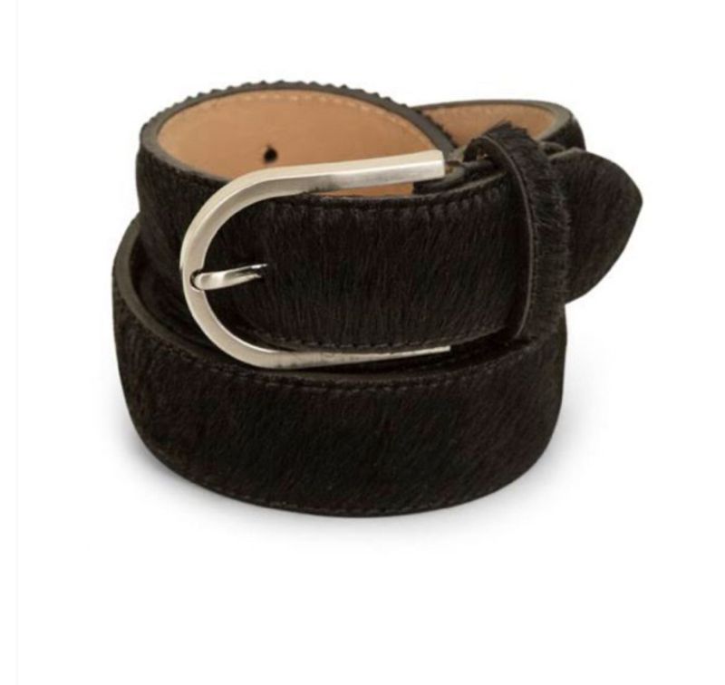 Skinnbelte med pony hair