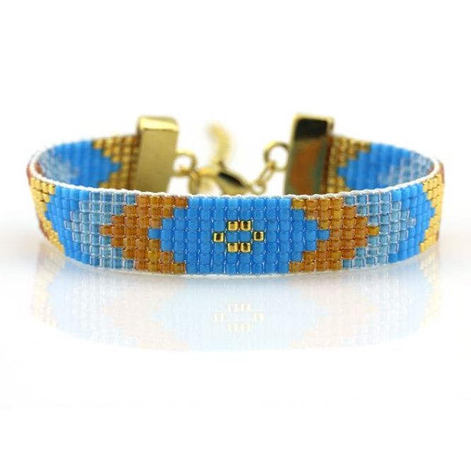 Hovedbilde Armbånd av perler med pil blå