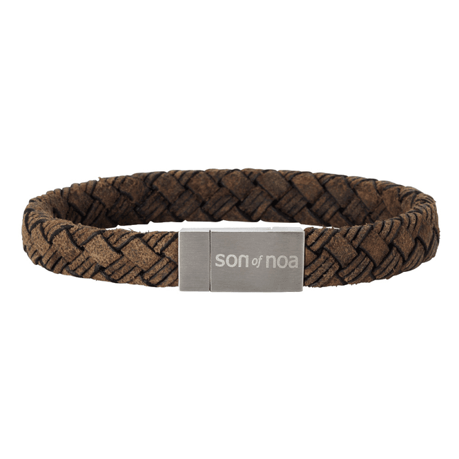 Hovedbilde Armbånd i mørk brun kalveskinn 