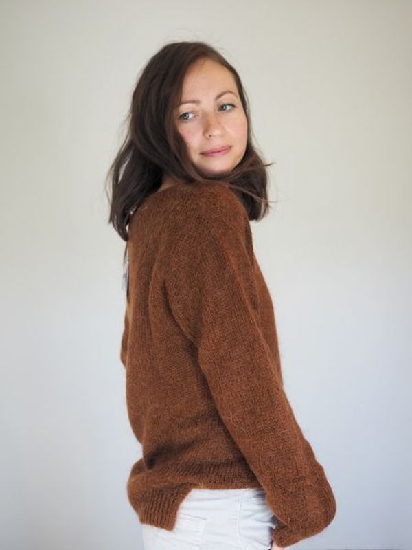 Mohair genser rust