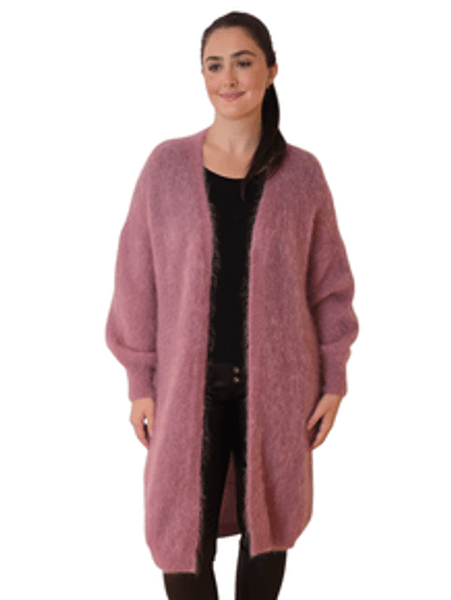 Hovedbilde Lang strikkejakke i 80% kid mohair 